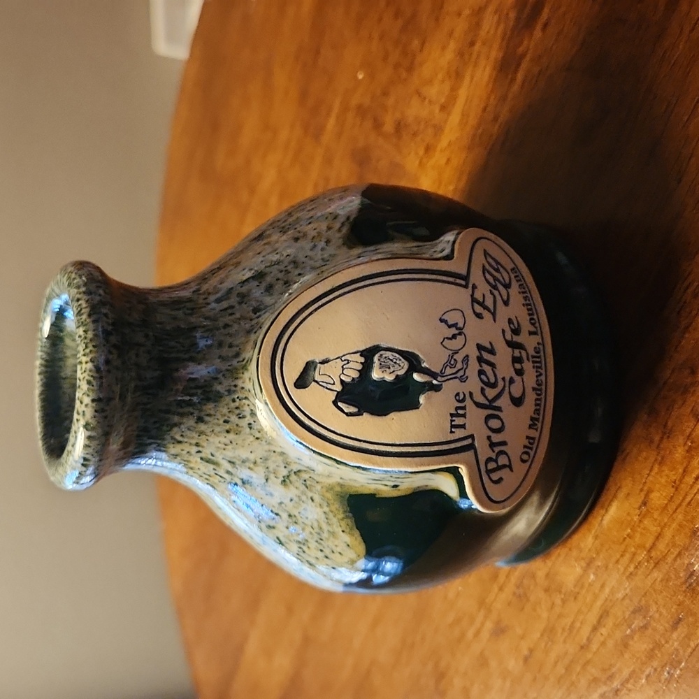 Deneen hand thrown pottery vase from original The Broken Egg Cafe